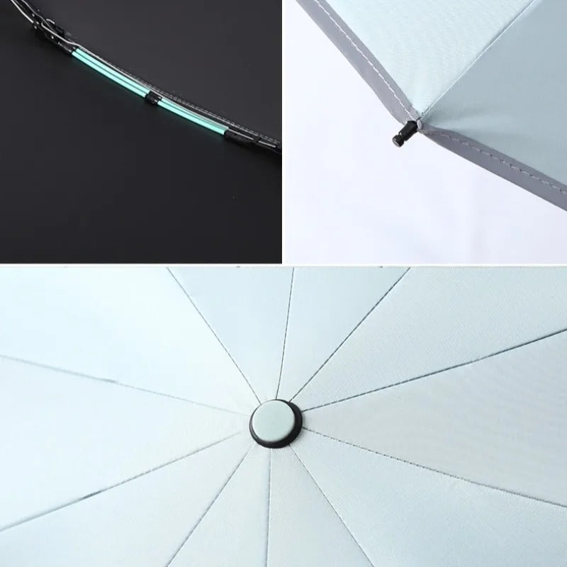 Fully Automatic Reverse Folding Blackout Umbrella with Reflective Stripe