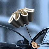 Fully Automatic Reverse Folding Blackout Umbrella with Reflective Stripe