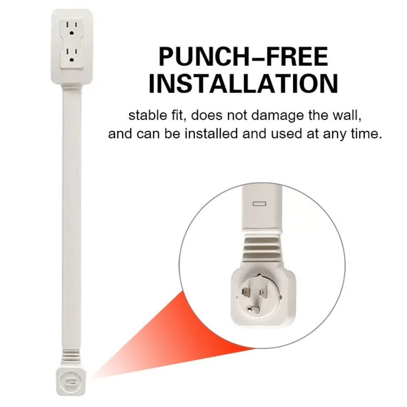 Multifunctional Bedside Table Power Outlet Rotates 180° Electrical Outlet Extender