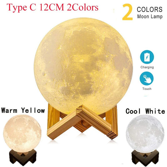Levitating Moon Lamp Night Light with 3 Colors
