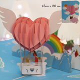 3D Pop Up Engagement Cards Lovers Wedding Invitation Greeting Cards