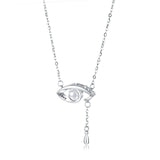 Rose Gold 100 Languages I Love You Projection Pendant Necklace