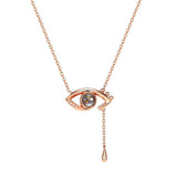 Rose Gold 100 Languages I Love You Projection Pendant Necklace