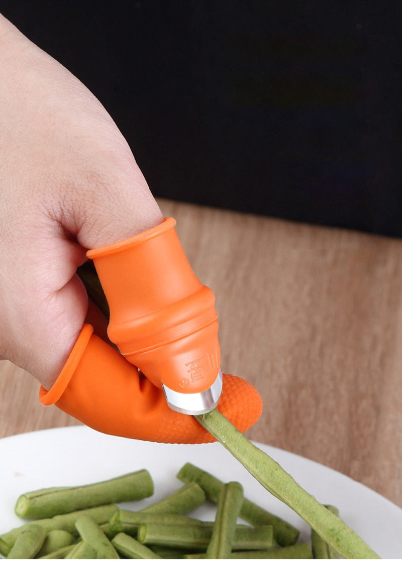 1 Set Silicone Finger Protector With Thumb Knife