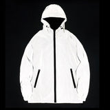 Reflective Jacket Men Woman Hip Hop Punk  Loose Hooded Cool Evening