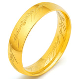 Stainless Steel Laser Engraving Exquisite Couples Wedding Rings,