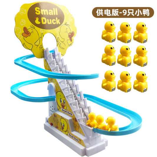 Electric track duck ladder slide toy