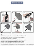 Reflective Stripe Reverse Led Light Automatic Umbrella