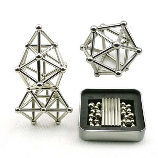 Creative Magnetic Sticks And Steel Spheres - 76pcs
