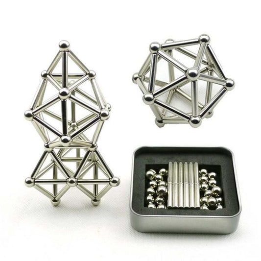 Creative Magnetic Sticks And Steel Spheres - 76pcs